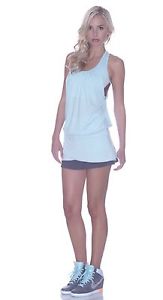 Lucky In Love Seabreeze Blue tennis V Neck & Bralet Tank Scallop skirt NEW Small