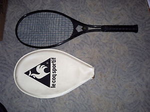 VINTAGE LE COQ SPORTIF TENNIS RACQUET with cover STILETTO yannick noah USA MADE