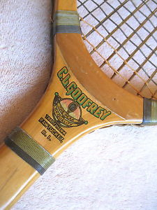 Vintage C.L. Godfrey Wood Tennis Racket