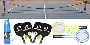 Optima Complete Pickleball, Badminton Portable Net Starter Set