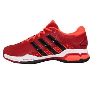 Adidas Barricade Team 4 IV Red Black Mens Tennis Shoes Sneakers Trainers B23056