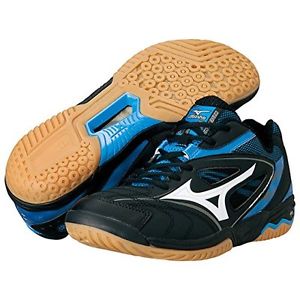Mizuno Badminton Shoes WAVE FANG VS2 71GA1410 Black X white / blue