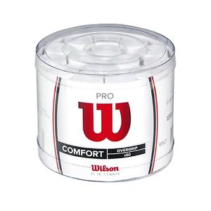 2 Tambores Wilson Pro Blancos Lisos Overgrips.Tambor de 60x2
