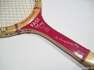 VTG 60s SNAUWAERT FAST PLAY Tennis Racket Klemmer Fibre Wood Caravelle St Super