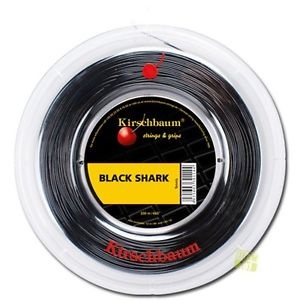 Kirschbaum Cuerdas de tenis BLACK SHARK negro 200m grosores diferentes