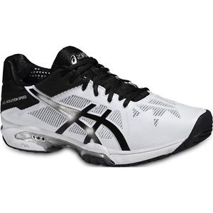 ASICS Gel Solution Speed 3 blanco/negro PISTA DURA. Zapatillas padel tenis