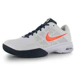 Nike Air Courtballistec 4.1 Tennis Shoes Mens White/Orange Trainers Sneakers