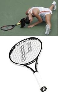 PRINCE O3 SPEED PORT WHITE MP MIDPLUS 100 Tennis Racquet STRUNG 4-5/8
