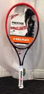 HEAD PRESTIGE MP 4 3/8 GRIP NEW! 2015 GRAPHENE YOUTEK w Pack of HAWK String