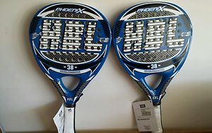 Two Padel, Platform and Paddle tennis racquet. HBL Phoenix. Palas