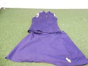 NEW (LOT OF 2) WOMENS RALPH LAUREN TENNIS U.S OPEN SHIRT/SKIRT (BLUE) SIZE SMALL