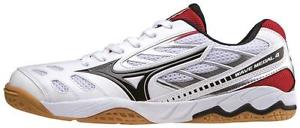 Mizuno Vagues Médaille 4 4 Chaussure de tennis table - blanc/noir/rouge Fil