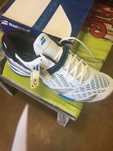 BABOLAT mens 14 Propulse 4 All Court tennis shoes white blue 30S1372 NEW