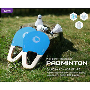 PADMINTON Racket 2pcs, Shuttlecock 3pcs, Bag Set (Ping Pong + Badminton) Blue