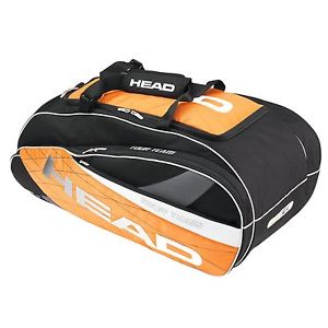 Brand New Head Tour Team All Court Tennis Racquet Bag Orange /White/Black