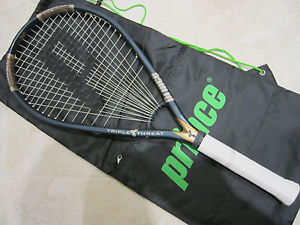 PRINCE TRIPLE THREAT TT RING OVERSIZE RACQUET (4 3/8) NEW STRINGS!! EX COND!!!