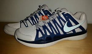 New Nike Zoom Vapor 9 Tour Tennis Shoes Men's size 12.5 Gray Blue