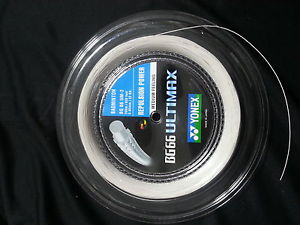YONEX  BADMINTON STRING BG 66 ULTIMAX -METALLIC WHITE