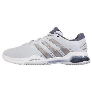 Adidas Barricade Team 4 Grey Silver White ADIPRENE Mens Tennis Shoes B23054