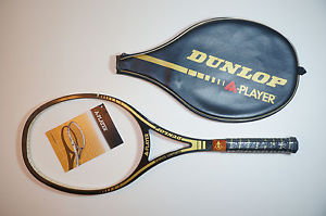 NEW DUNLOP A-PLAYER WOOD GRAPHITE TENNIS RACKET 4 1/2 L4 MCENROE MAXPLY