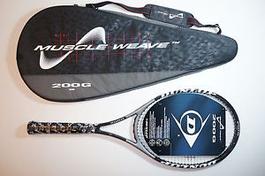 NEW DUNLOP MUSCLE WEAVE TECTONICS 200G 95 MIDPLUS HAAS RACKET 4 3/8 L3 EU3