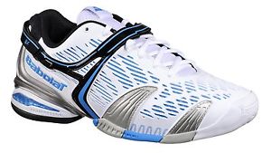 BABOLAT PROPULSE 4 mens tennis court shoes -wht/blu- Auth Dealer - ANDY RODDICK