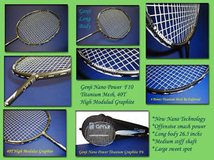 Genji Nano Power Titanium F-10 Tournament Grade Badminton Racket