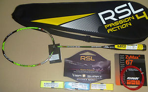 RSL M13 9800 badminton racquet racket + string + 3 grips 78g VIBR shaft