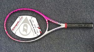 Dunlop iDapt 100 S 4 3/8" Tennis Racquet BRAND NEW Silver/Pink 27" Soft Sleeve