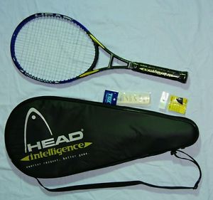 head intelligence tennis racquet i.extreme with case, logo dampener, and grip!