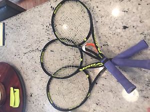 3- Volkl Super G 10 325G Tennis Racquet 4_1/4- newly strung with NRG 2