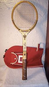 Vintage Chemold Rod Laver Signature M-4.5 Wood Tennis Racket + Case Italy