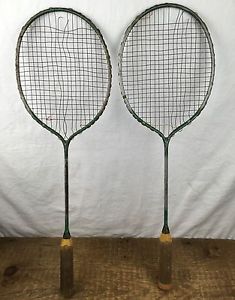 *RARE* Vintage Set of TWO Early Dayton Badminton Tennis Racquet 1920's Antique