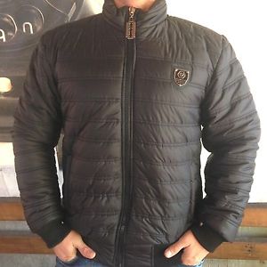 New Philipp Plein Winter Men's Jacket with Hoodie Jacket Size:L Men's Clothing