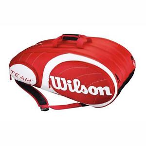 NEW Wilson Team Red/White 12 Pack Bag Tennis Bag with shoulder straps