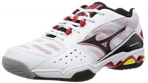 Mizuno Tennis Shoes WAVE DUAL WIDE 6  61GB1630 White X black X red