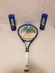 Prince Air 0 Smash Oversize Tennis Raquet, Size 3, 4 And 3/8 Brand New, W/balls