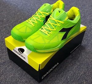 Men's Diadora Speed Pro EVO AG Tennis Shoes Green/Yellow BRAND NEW