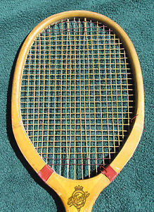 VINTAGE ANTIQUE E. KENT LENOX WOOD TENNIS RACQUET / RACKET
