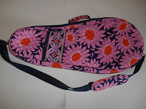 Vera Bradley Triple Tennis Racquet/Racket Case metal hardware SUPERB,Ret,Lim Ed.