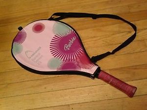 BARBIE TENNIS RAQUET JUNIOR SERIES 23 HEAD WITH RAQUET COVER