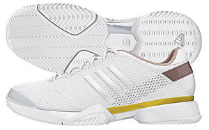 ADIDAS Stella McCartney Barricade Women's Tennis Shoes - White/Yellow - 7
