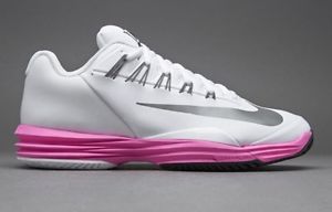 Nike Womens Lunar Ballistic 1.5Tennis Shoe White/Powe Pink/Silver Size 9.5
