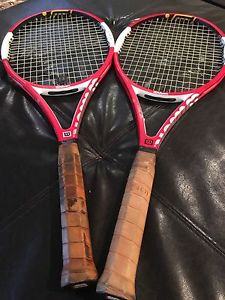 Wilson N Code Six One Tour Lot Of 2 Tennis Racquets