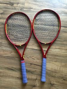 Volkl Super G 315 Tennis Racket PAIR Excellent Condition 4 3/8 Grip Size