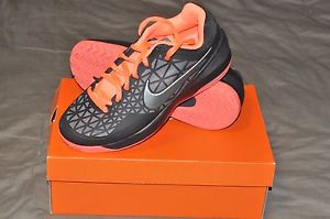 Mens Nike Zoom Cage 2 Tennis Shoe's Size 9.5 Black/Lava 705247 008