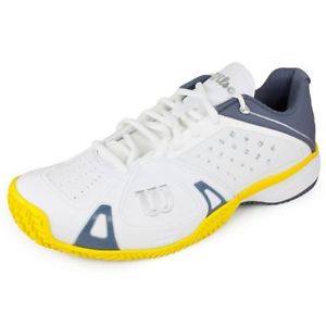 Wilson Mens Rush Pro CC White/Grey/Gold Sneakers 8.5 D Tennis shoes