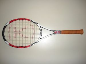 WILSON K-FACTOR  SIX-ONE TOUR 90  16X19  TENNIS RACQUET 4 3/8 (NEW STRINGS)