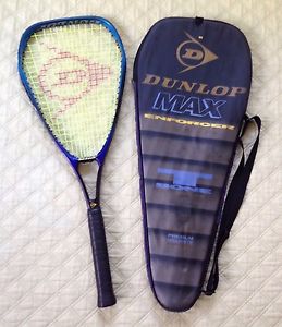 DUNLOP MAX ENFORCER XTRA-LONG OVERSIZE T-BONE GRAPHITE TENNIS RACKET MINT W/CASE
