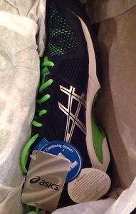 asics gel solution speed 2. MENS 9. Silver, Blue, Neon Green